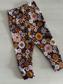 Legging Beautiful Brown Flowers