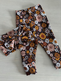 Legging Beautiful Brown Flowers