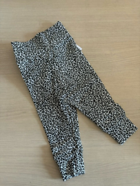 Legging zwart/wit luipaard