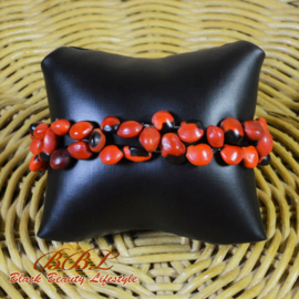 RINOA bracelet in red and black