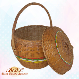 Braided Baskieta basket with handle