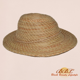 Hand braided straw hat