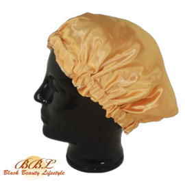 Nightcap or bonnet with fashionable floral print
