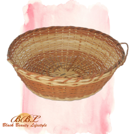 Braided Baskieta basket with handle Ø 42 cm