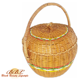 Braided Baskieta basket with handle