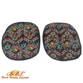 Set of two decorated potholders