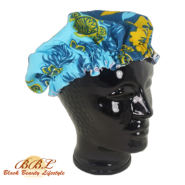 Nightcap or bonnet with colourful print