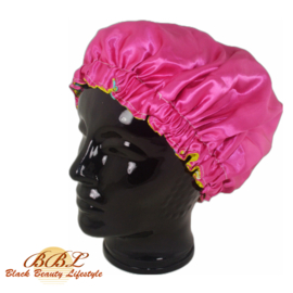 Nightcap or Bonnet with fashionable print