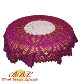 TABLECLOTH - Round - purple-white