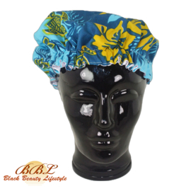 Nightcap or bonnet with colourful print