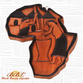Wooden hand-carved wall decoration "Africa"