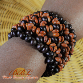 Bracelet YUNA, in dark and light brown