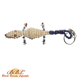 Crocodile keychain - HOLATA - white/blue