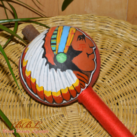 Maracas or Sik-siki with Indian headdress