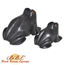 Set of wooden frogs