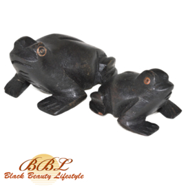 Set of wooden frogs