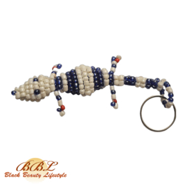 Crocodile keychain HOLATA - white/blue