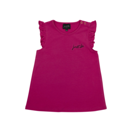 T-shirt ruffle - Bright Pink