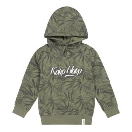 Koko Noko - Hoody kaki bladprint