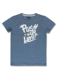 T-shirt 'Push your limit' - blauw