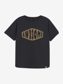 Minymo - T-shirt "Awesome" donkerblauw
