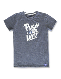 T-shirt 'Push your limit' - grijs