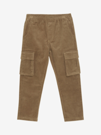 Minymo - Geribde lange broek bruin met zakken
