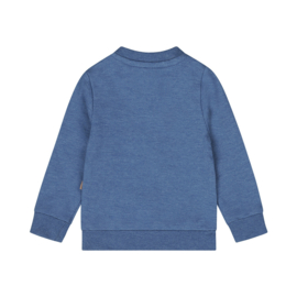 Dirkje - Sweater met ronde hals - Blauw met figuurtjes