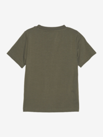 T-shirt - Olive with print