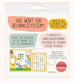 Beloningssysteem Jungle met Jungle Diertjes Stickers - verpakt voor winkelverkoop