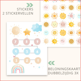 Beloningssysteem Zonnetjes met Stickers - verpakt voor winkelverkoop