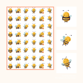 Sticker sheet Flowers & Bees