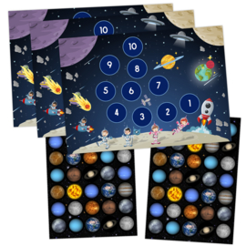 Reward System Space with Planets Stickers