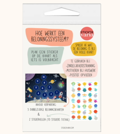 Beloningssysteem Planetenvriendjes met Stickers - verpakt voor winkelverkoop