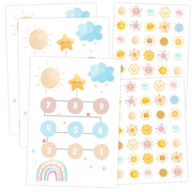 Reward System Suns with Stickers