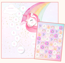 Beloningssysteem Unicorn met Unicorn Stickers - verpakt voor winkelverkoop