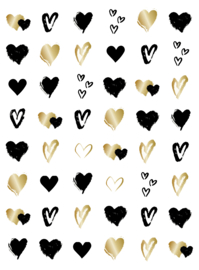 Stickerbogen Full of Hearts mit 48 Stickern