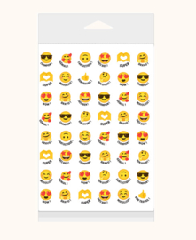 Stickervel Franse Emoji's - verpakt voor winkelverkoop