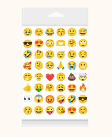 Stickervel Emoji 2024 - verpakt voor winkelverkoop