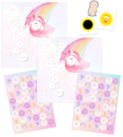 Beloningssysteem Unicorn met Stickers  en verkleurende plasstickers - verpakt voor winkelverkoop