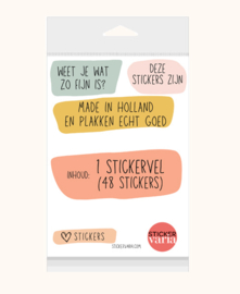 Stickervel Like & Dislike - verpakt voor winkelverkoop