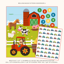 Beloningssysteem Boerderij met Tractor Stickers - onverpakt