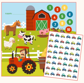 Belohnungssystem Bauernhof mit Traktoraufklebern