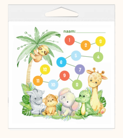 Beloningssysteem Safari met Diertjes Stickers - verpakt voor winkelverkoop