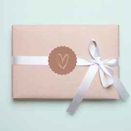 Sticker Hart Multi Goud