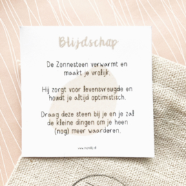 Blijdschap - Zonnesteen