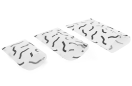 Cadeauzakje Waves White Black 17 x 25
