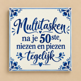 Tegel delfsblauw Multitasken
