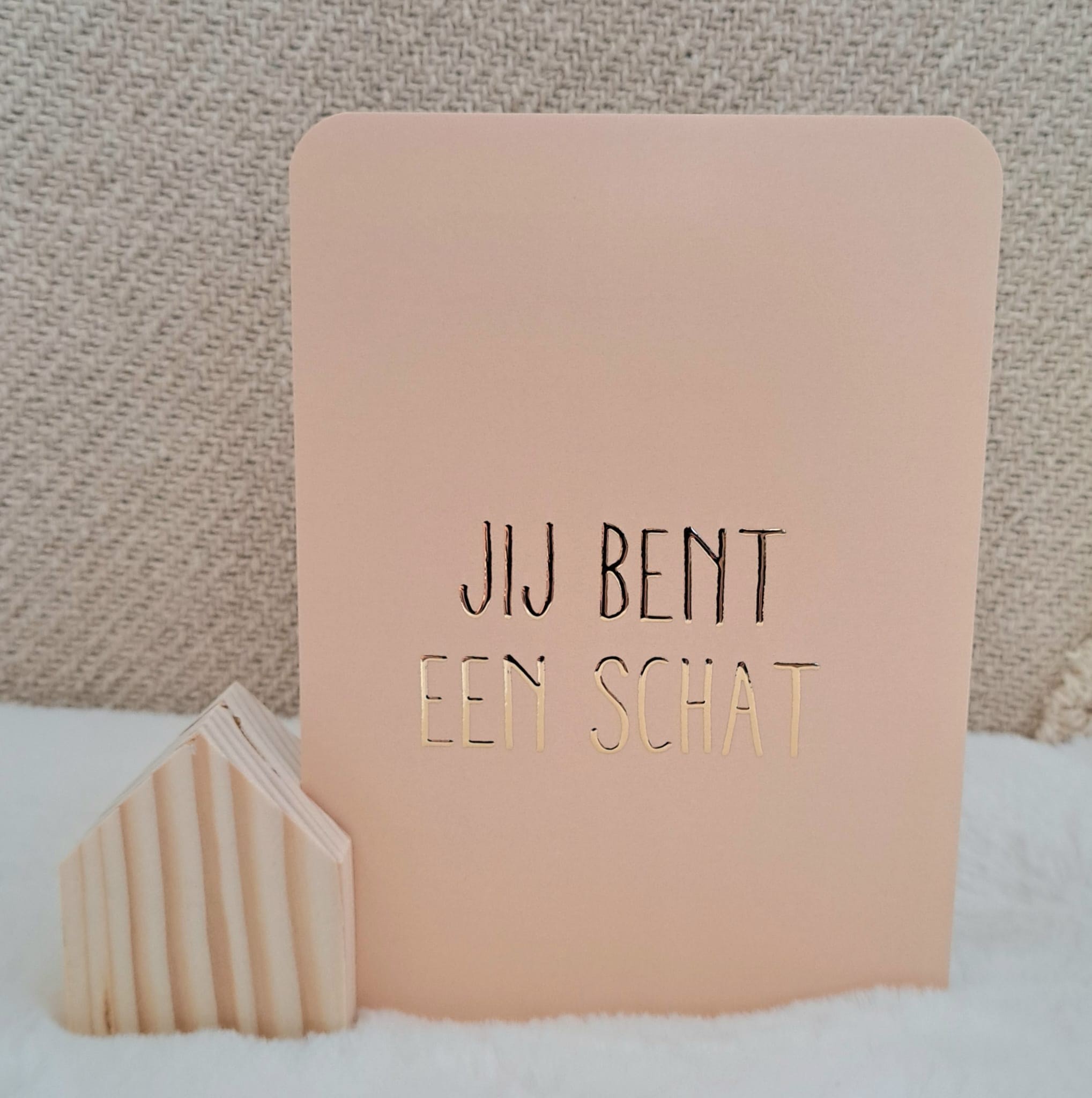 Kaart Jij bent een schat + houder