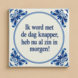 Tegel delfsblauw met de dag knapper